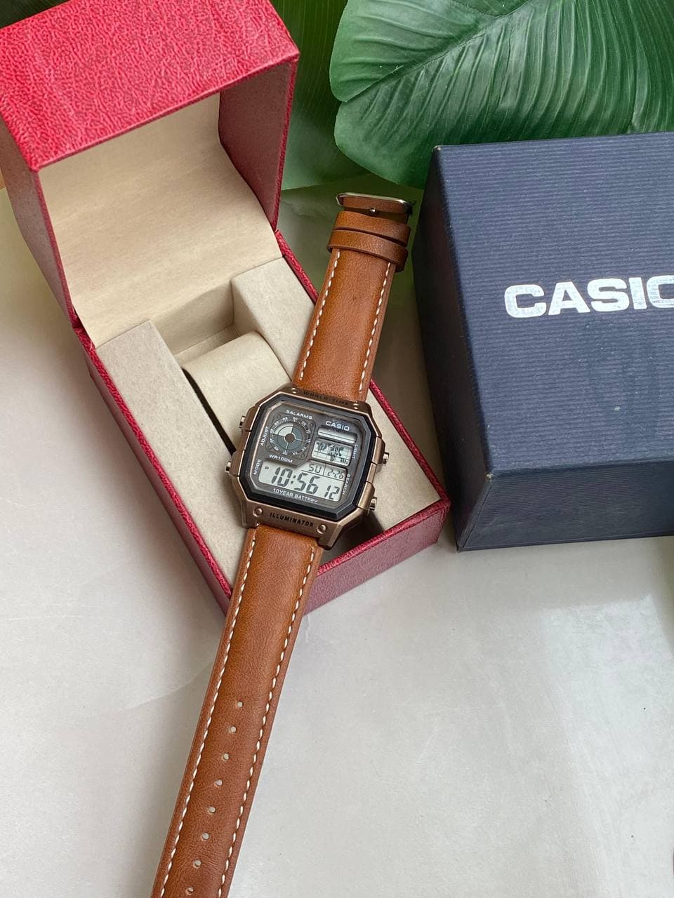Casio Worldtime Leather Watch thumbnail 2