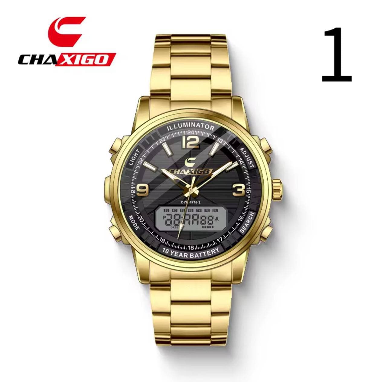 Chaxigo Dual Time Watch #7476 thumbnail 2