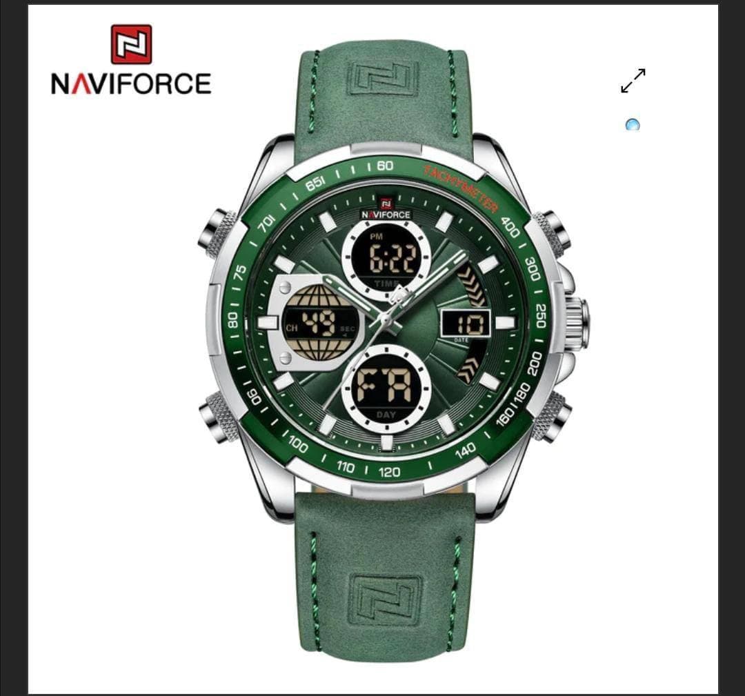 Naviforce Men #NF9197 Leather Watch thumbnail 4