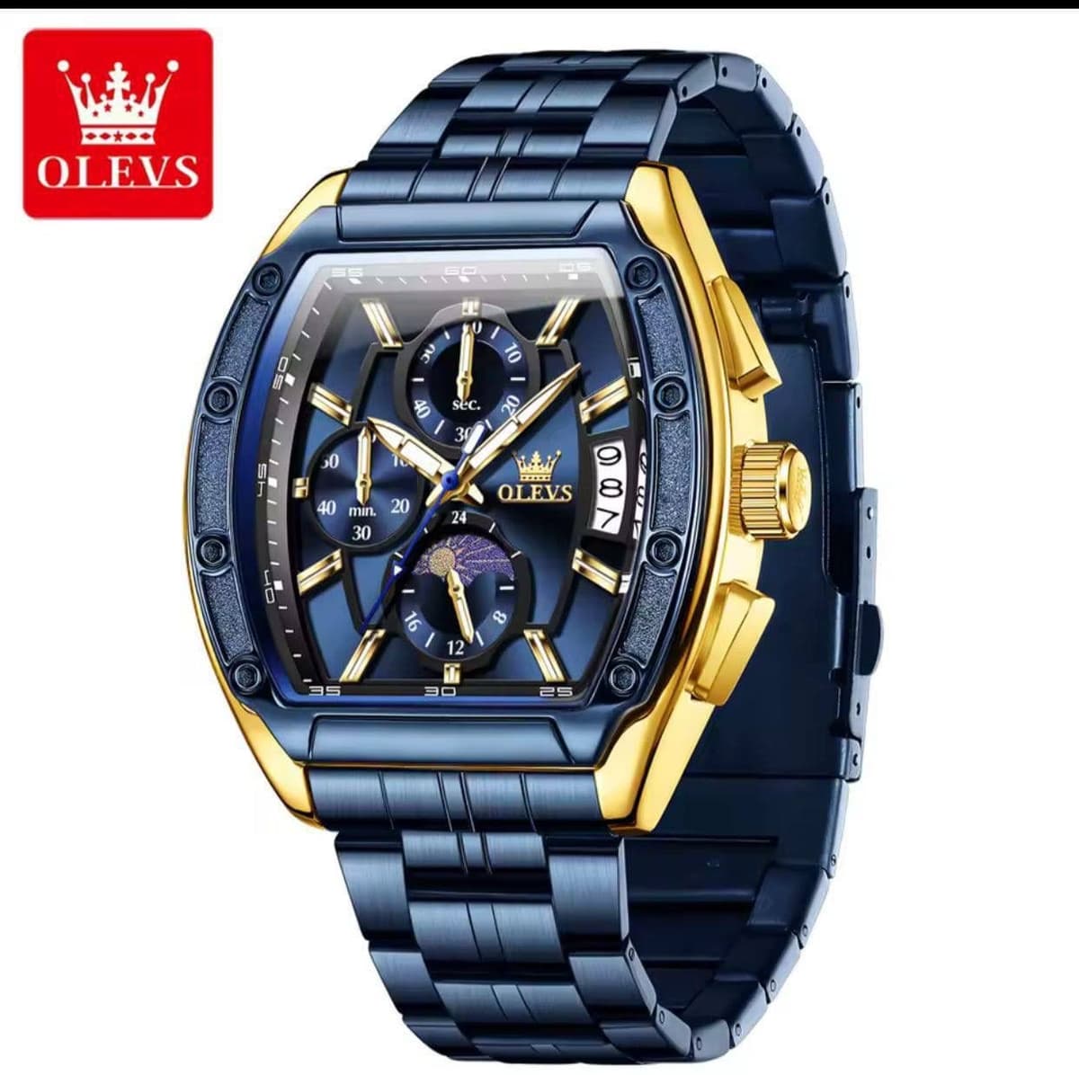 OLEVS 3661 Tonneau Chronograph Watch
